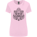 Anchor Skull Sailor Sailing Captain Pirate Ship Womens Wider Cut T-Shirt Light Pink