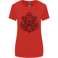 Anchor Skull Sailor Sailing Captain Pirate Ship Womens Wider Cut T-Shirt Red