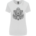 Anchor Skull Sailor Sailing Captain Pirate Ship Womens Wider Cut T-Shirt White