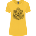 Anchor Skull Sailor Sailing Captain Pirate Ship Womens Wider Cut T-Shirt Yellow