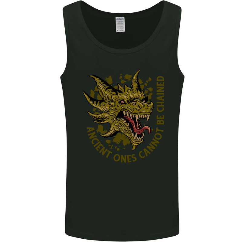 Ancient Ones Fantasy Dragon Mens Vest Tank Top Black