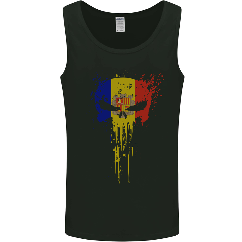 Andorra Skull Gym Training Bodybuilding Mens Vest Tank Top Black
