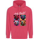 Andy Bearhol Funny Panda Bear Parody Art Childrens Kids Hoodie Heliconia