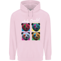 Andy Bearhol Funny Panda Bear Parody Art Childrens Kids Hoodie Light Pink