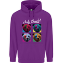 Andy Bearhol Funny Panda Bear Parody Art Childrens Kids Hoodie Purple