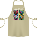 Andy Bearhol Funny Panda Bear Parody Art Cotton Apron 100% Organic Khaki