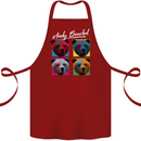 Andy Bearhol Funny Panda Bear Parody Art Cotton Apron 100% Organic Maroon