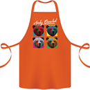 Andy Bearhol Funny Panda Bear Parody Art Cotton Apron 100% Organic Orange