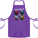 Andy Bearhol Funny Panda Bear Parody Art Cotton Apron 100% Organic Purple