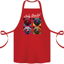 Andy Bearhol Funny Panda Bear Parody Art Cotton Apron 100% Organic Red