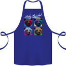 Andy Bearhol Funny Panda Bear Parody Art Cotton Apron 100% Organic Royal Blue