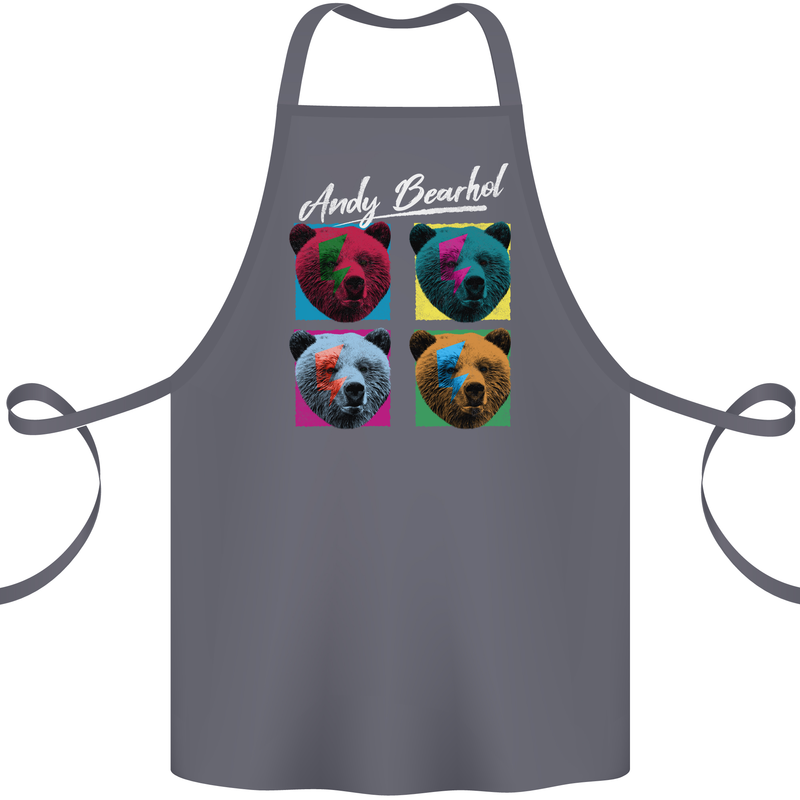 Andy Bearhol Funny Panda Bear Parody Art Cotton Apron 100% Organic Steel