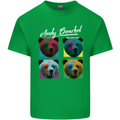 Andy Bearhol Funny Panda Bear Parody Art Kids T-Shirt Childrens Irish Green
