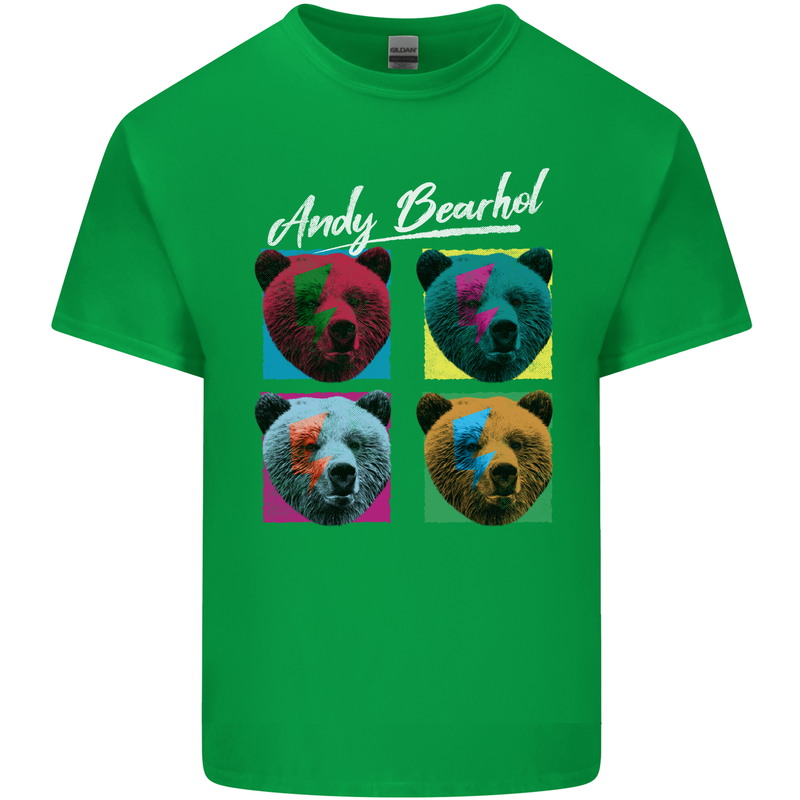 Andy Bearhol Funny Panda Bear Parody Art Kids T-Shirt Childrens Irish Green