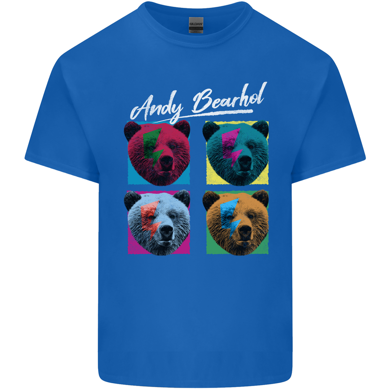Andy Bearhol Funny Panda Bear Parody Art Kids T-Shirt Childrens Royal Blue
