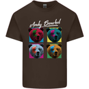 Andy Bearhol Funny Panda Bear Parody Art Mens Cotton T-Shirt Tee Top Dark Chocolate