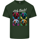 Andy Bearhol Funny Panda Bear Parody Art Mens Cotton T-Shirt Tee Top Forest Green