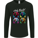 Andy Bearhol Funny Panda Bear Parody Art Mens Long Sleeve T-Shirt Black