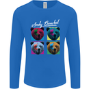Andy Bearhol Funny Panda Bear Parody Art Mens Long Sleeve T-Shirt Royal Blue