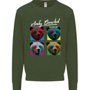 Andy Bearhol Funny Panda Bear Parody Art Mens Sweatshirt Jumper Forest Green