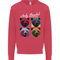 Andy Bearhol Funny Panda Bear Parody Art Mens Sweatshirt Jumper Heliconia