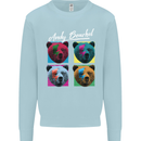 Andy Bearhol Funny Panda Bear Parody Art Mens Sweatshirt Jumper Light Blue