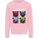 Andy Bearhol Funny Panda Bear Parody Art Mens Sweatshirt Jumper Light Pink