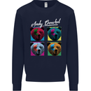 Andy Bearhol Funny Panda Bear Parody Art Mens Sweatshirt Jumper Navy Blue