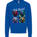 Andy Bearhol Funny Panda Bear Parody Art Mens Sweatshirt Jumper Royal Blue