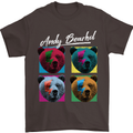Andy Bearhol Funny Panda Bear Parody Art Mens T-Shirt 100% Cotton Dark Chocolate