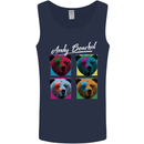 Andy Bearhol Funny Panda Bear Parody Art Mens Vest Tank Top Navy Blue