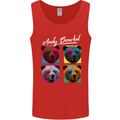 Andy Bearhol Funny Panda Bear Parody Art Mens Vest Tank Top Red