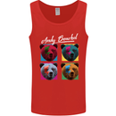 Andy Bearhol Funny Panda Bear Parody Art Mens Vest Tank Top Red
