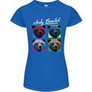 Andy Bearhol Funny Panda Bear Parody Art Womens Petite Cut T-Shirt Royal Blue
