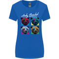 Andy Bearhol Funny Panda Bear Parody Art Womens Wider Cut T-Shirt Royal Blue