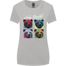 Andy Bearhol Funny Panda Bear Parody Art Womens Wider Cut T-Shirt Sports Grey