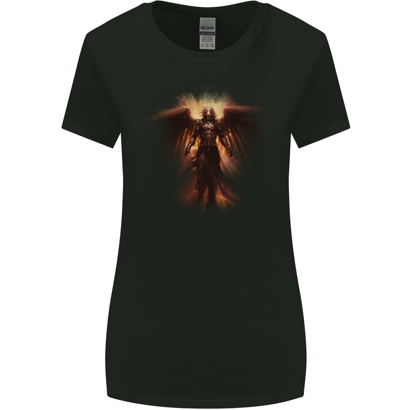 Angel of Death Fantasy Grim Reaper Womens Wider Cut T-Shirt Black