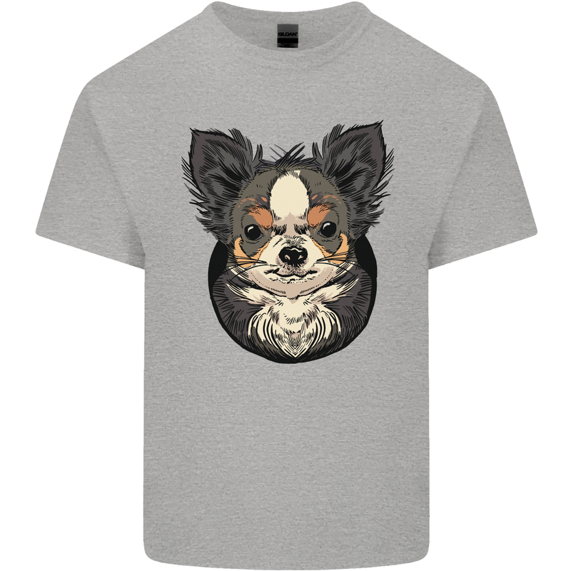 Angry Chihuahua Kids T-Shirt Childrens Sports Grey