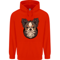 Angry Chihuahua Mens 80% Cotton Hoodie Bright Red