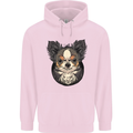 Angry Chihuahua Mens 80% Cotton Hoodie Light Pink