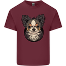 Angry Chihuahua Mens Cotton T-Shirt Tee Top Maroon