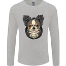 Angry Chihuahua Mens Long Sleeve T-Shirt Sports Grey