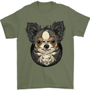Angry Chihuahua Mens T-Shirt 100% Cotton Military Green