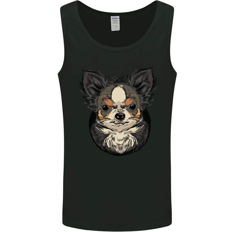 Angry Chihuahua Mens Vest Tank Top Black