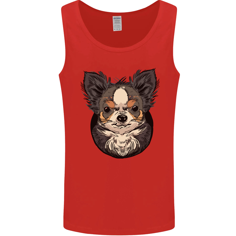 Angry Chihuahua Mens Vest Tank Top Red