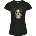 Angry Chihuahua Womens Petite Cut T-Shirt Black