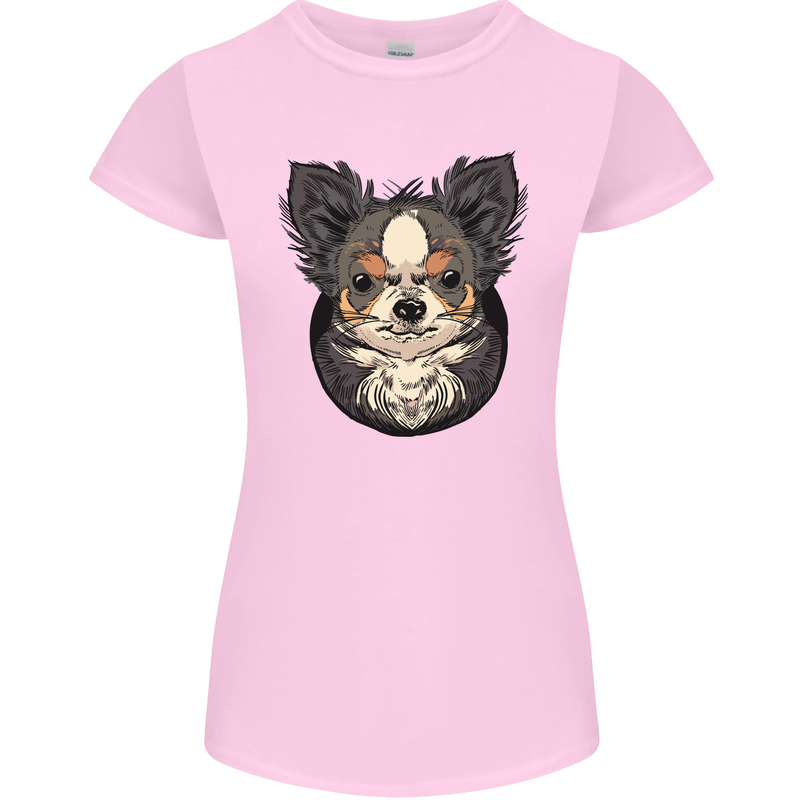 Angry Chihuahua Womens Petite Cut T-Shirt Light Pink