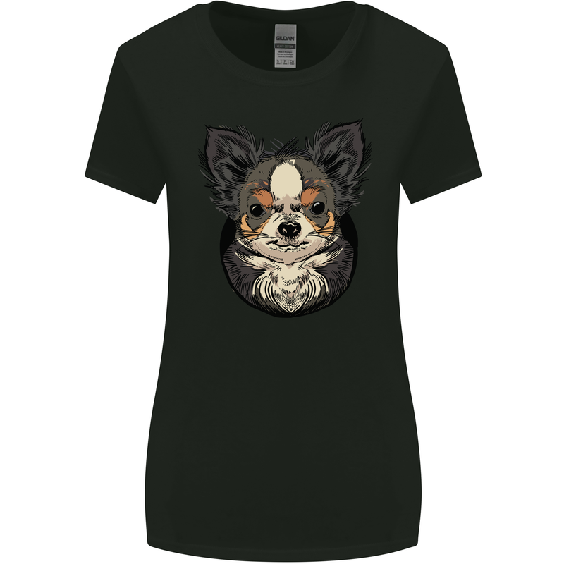 Angry Chihuahua Womens Wider Cut T-Shirt Black