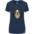 Angry Chihuahua Womens Wider Cut T-Shirt Navy Blue