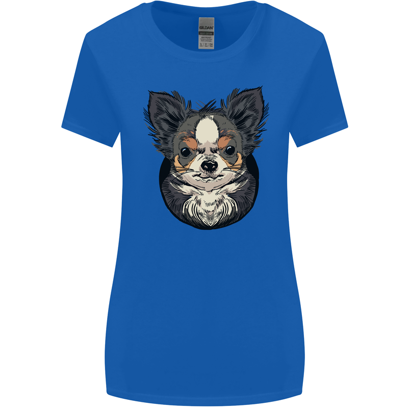 Angry Chihuahua Womens Wider Cut T-Shirt Royal Blue